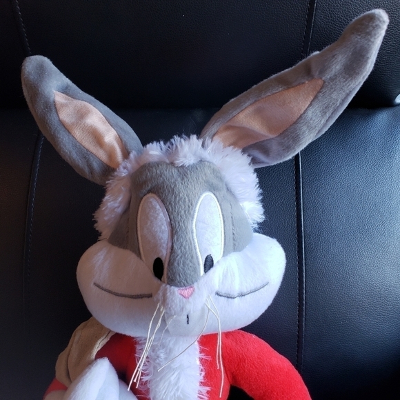 Warner Bros Looney Tunes Bugs Bunny Santa Claus Plush Stuffed Animal Christmas - Picture 2 of 10